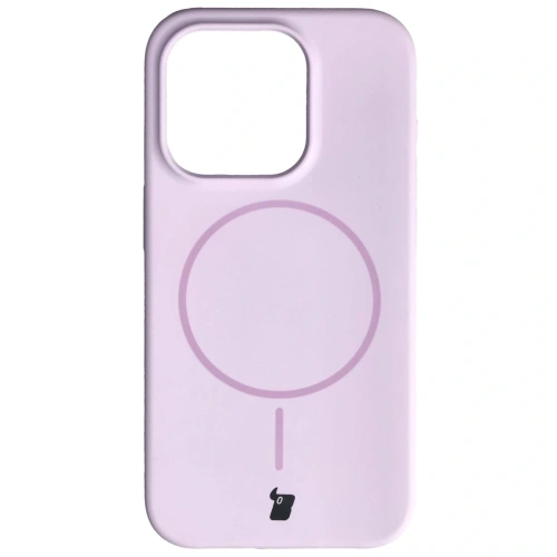 Silikonowe etui Bizon Soft Case Magnetic w jasnofioletowym kolorze na Apple iPhone 15 Pro