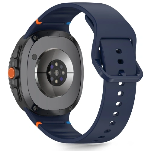 Pasek Tech-Protect Silicone w kolorze granatowym, idealny do Samsung Galaxy Watch 8 i Classic 40/44/46mm.
