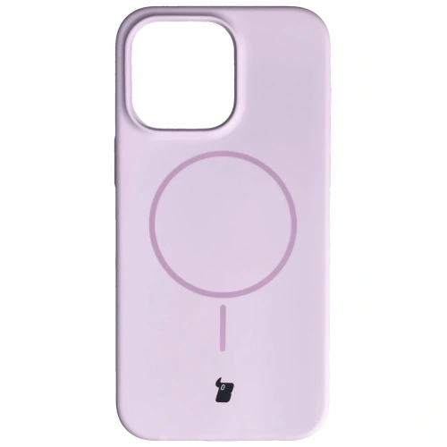 Silikonowe etui Bizon Soft Case Magnetic w jasnofioletowym kolorze dla iPhone 15 Pro Max