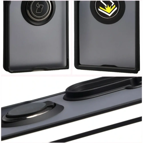 Etui Bizon Case Hybrid Ring w przydymionym kolorze, prezentujące elegancki wygląd.