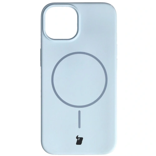 Silikonowe etui Bizon Soft Case Magnetic w błękitnym kolorze dla iPhone 14