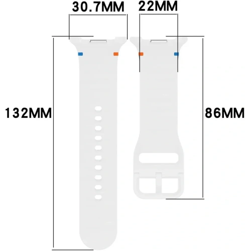Silikonowy pasek Bizon Strap w kolorze białym do Samsung Galaxy Watch 8