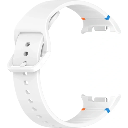 Zbliżenie na biały silikonowy pasek Bizon Strap Watch