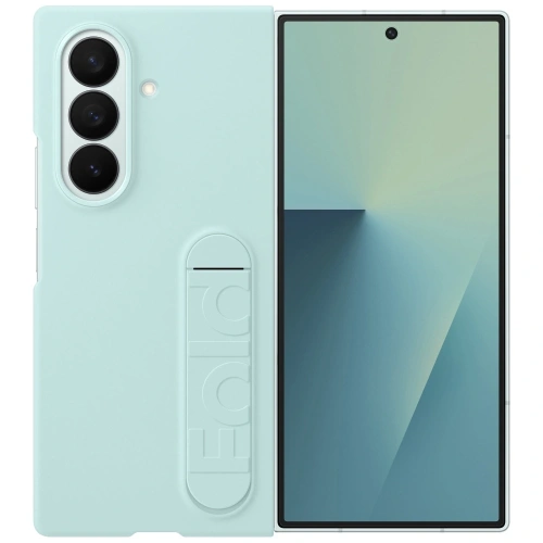 Etui Samsung Silicone Case w kolorze miętowym, idealne do Galaxy Z Fold7.