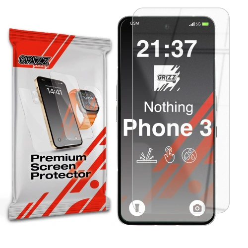Szkło hybrydowe GrizzGlass HybridGlass do Nothing Phone (3) na ekranie telefonu
