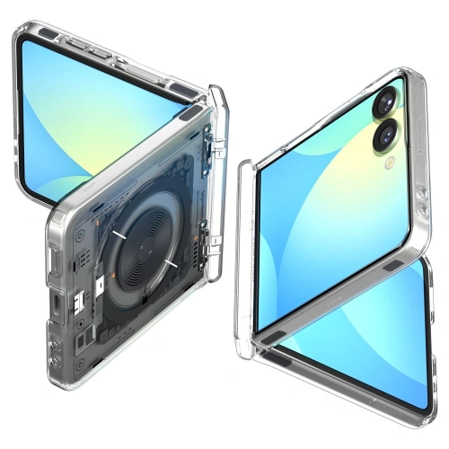 Etui Spigen Ultra Hybrid Pro Mag MagSafe w półprzezroczystym kolorze na Samsung Galaxy Z Flip 7 Neo One