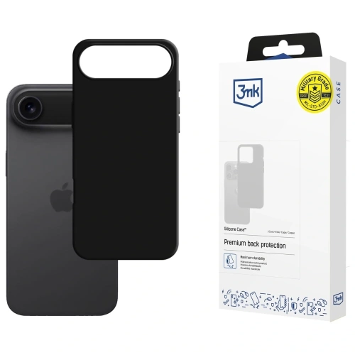 Etui 3MK Silicone Case w kolorze czarnym, idealnie dopasowane do Apple iPhone Air