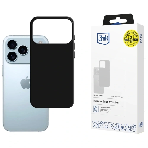 Etui 3MK Silicone Case w kolorze czarnym, idealne do Apple iPhone 17 Pro