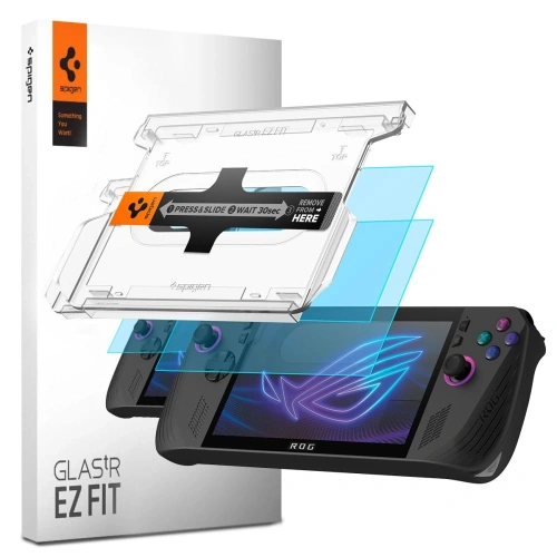 Szkło hartowane Spigen Glas.tr ez Fit do Asus Rog Ally X, idealne do ochrony ekranu.