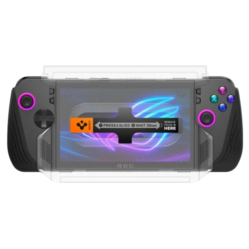 Ramka montażowa ułatwiająca aplikację szkła hartowanego Spigen na Asus Rog Ally X.