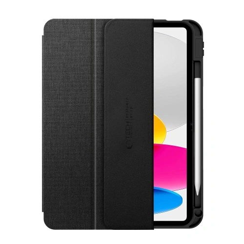 Widok z przodu etui Tech-Protect, pokazujący elegancki design w kolorze czarnym.