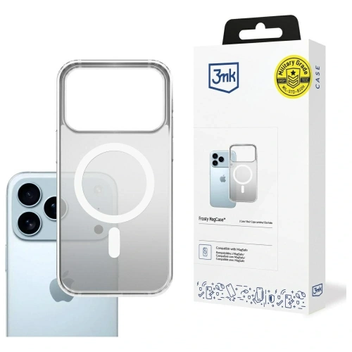 Etui 3MK Frosty MagCase w kolorze białym, idealne dla Apple iPhone 17 Pro