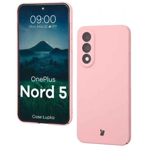 Etui Bizon Case Łupka w kolorze różowym, idealne do OnePlus Nord 5.