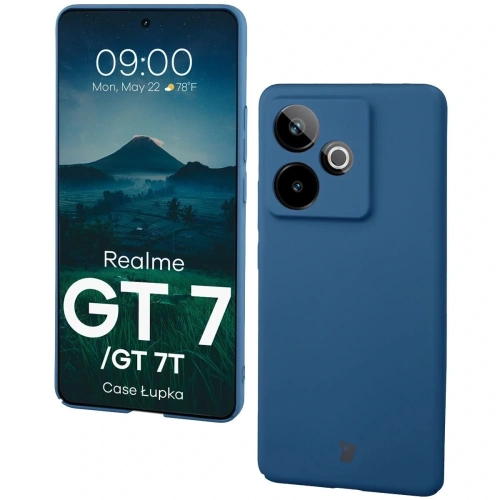 Etui Bizon Case Łupka w niebieskim kolorze, idealnie dopasowane do Realme GT 7 / 7T.