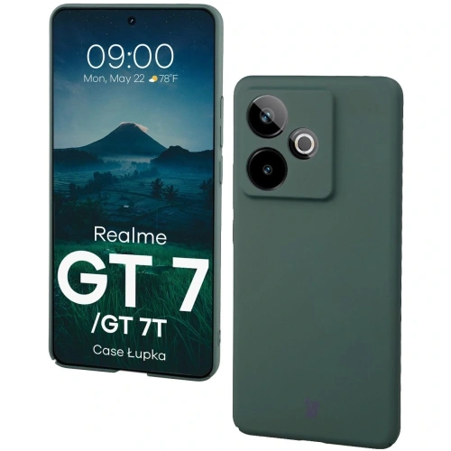 Etui Bizon Case Łupka w zielonym kolorze, idealne do Realme GT 7 / 7T.