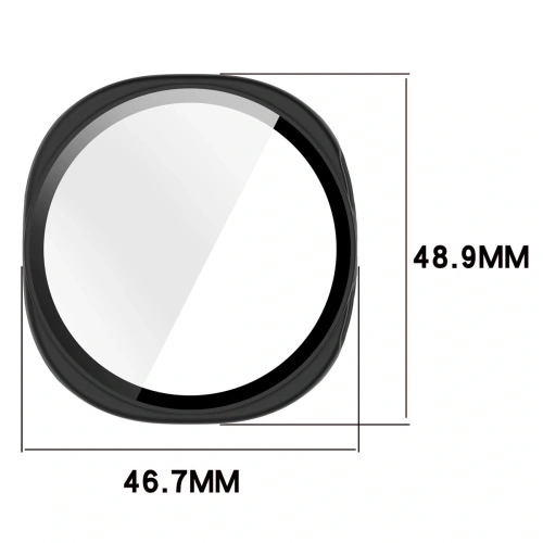 Hybrydowe etui na smartwatcha Samsung Galaxy Watch 8 44mm w czarnym kolorze