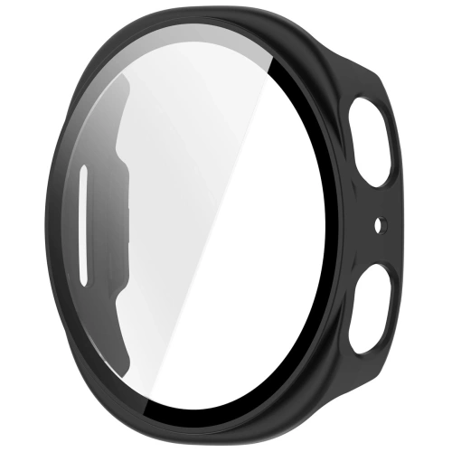 Zbliżenie na etui Bizon Case+Glass Watch z precyzyjnymi wycięciami
