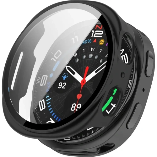 Etui Bizon Case+Glass Watch z zamontowanym szkłem ochronnym na zegarek