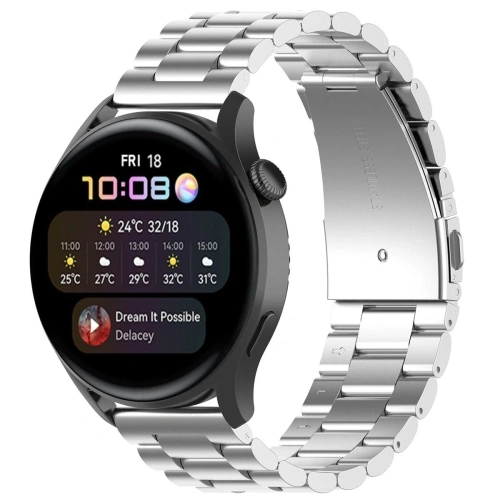 Pasek Bizon Strap Watch Aura zamontowany na smartwatchu, prezentujący nowoczesny design.