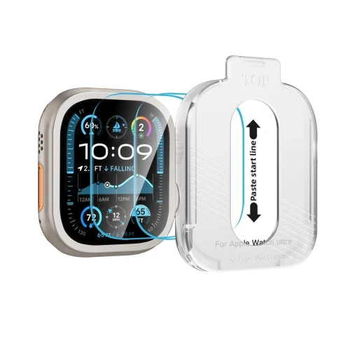 Zestaw dwóch sztuk szkła hartowanego do Apple Watch Ultra 49mm.