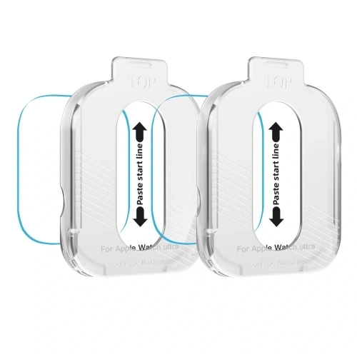 Szkło hartowane z ramką montażową, idealne do Apple Watch Ultra.