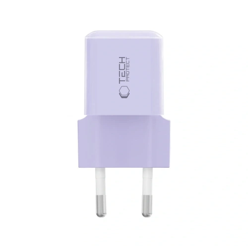 Stylowa ładowarka PD 25W w odcieniu baby purple, doskonała do użytku domowego.