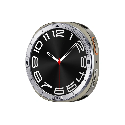 Srebrna nakładka Spigen Bezel Tune Pilot z bliska, ukazująca szczegóły materiału