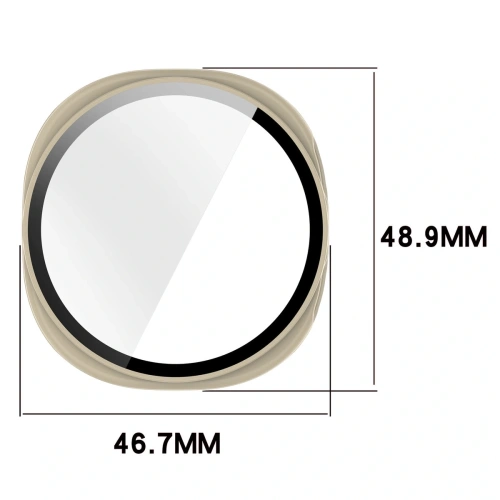 Beżowe etui na smartwatcha, idealne do Samsung Galaxy Watch 8 44mm