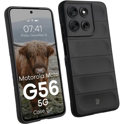 Pancerne etui Bizon Case Tur w kolorze czarnym dla Motorola Moto G56 5G