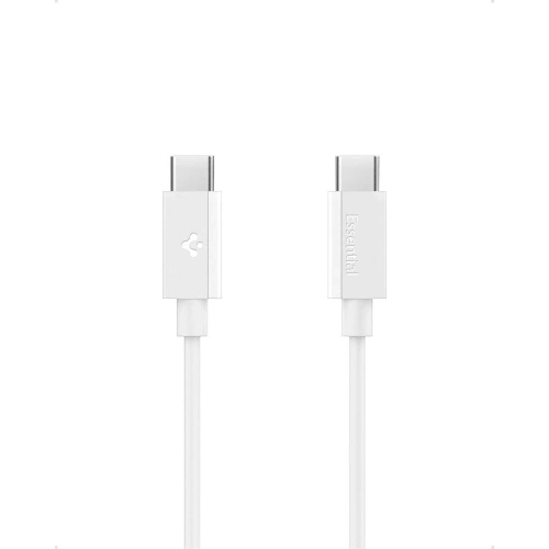 Kabel USB-C Spigen w kolorze białym, idealny do ładowania urządzeń.