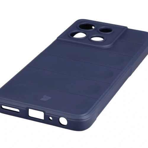 Etui Bizon Case Tur zamontowane na Motorola Moto G56 5G, prezentujące idealne dopasowanie.