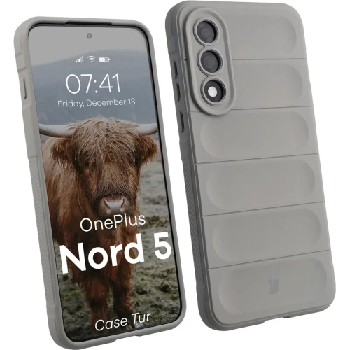 Pancerne etui Bizon Case Tur w jasnoszarym kolorze na OnePlus Nord 5