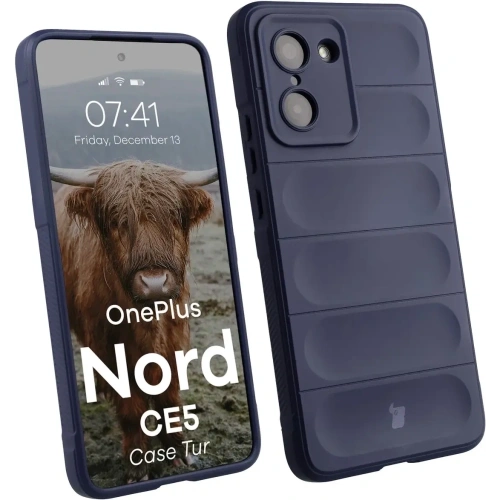 Pancerne etui Bizon Case Tur w granatowym kolorze dla OnePlus Nord CE5 5G