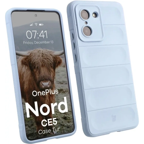 Pancerne etui Bizon Case Tur w jasnoniebieskim kolorze, idealne do OnePlus Nord CE5 5G.