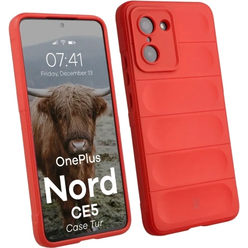 Pancerne etui Bizon Case Tur w kolorze czerwonym dla OnePlus Nord CE5 5G