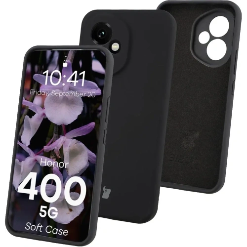 Silikonowe etui Bizon Soft Case w kolorze czarnym na tle białym