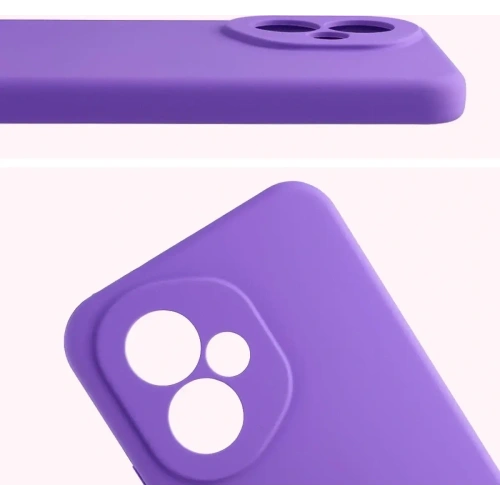 Fioletowe silikonowe etui Bizon Soft Case, odporne na zarysowania i uderzenia.