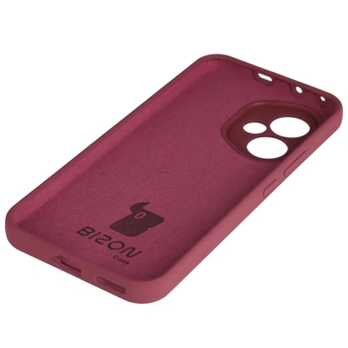 Widok ciemnofioletowego etui Bizon Soft Case z boku, podkreślający jego kształt