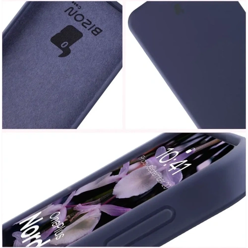 Etui Bizon Soft Case w ciemnoniebieskim kolorze, idealne do codziennego użytku.