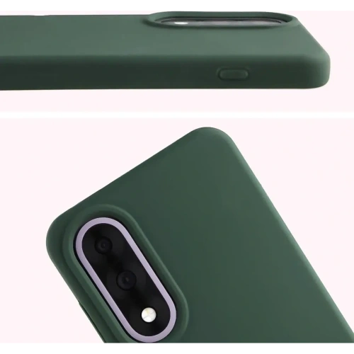 Widok z boku na etui Bizon Soft Case, uwydatniający precyzyjne wycięcia na porty.
