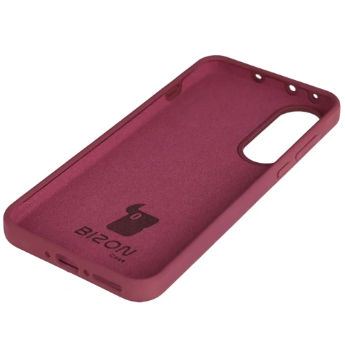 Widok etui Bizon Soft Case z boku, eksponujący wycięcia na przyciski i porty