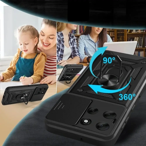 Zbliżenie na etui Tech-Protect Camshield Pro z wycięciami na porty