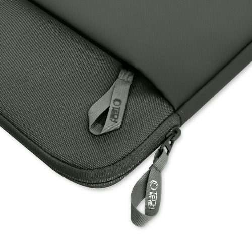 Zbliżenie na materiał torby Tech-Protect Sleeve, wytrzymały i elegancki