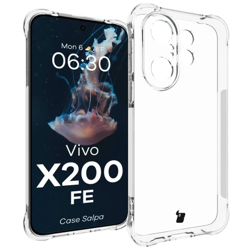 Elastyczne etui Bizon Case Salpa do Vivo X200 FE w przezroczystym kolorze