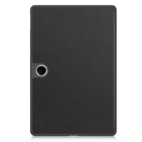 Czarne etui z klapką Bizon Case Tab Croc, otwarte i gotowe do użycia.