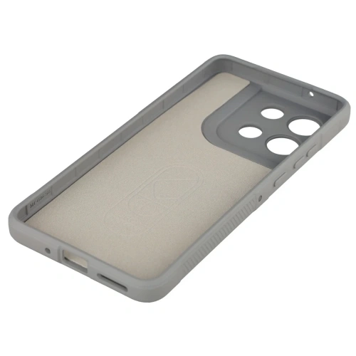 Jasnoszare etui Bizon Case Tur, stylowe i funkcjonalne dla Motorola Moto G86 5G.