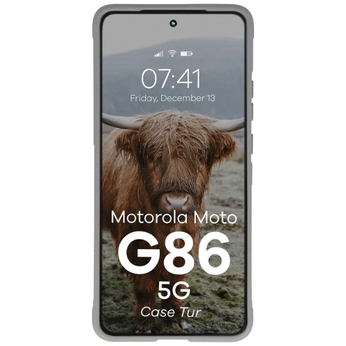 Etui Bizon Case Tur zamontowane na telefonie, prezentujące elegancki wygląd.