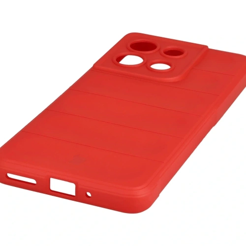 Czerwone etui Bizon Case Tur na Motorola Moto G86 5G, idealne do codziennego użytku
