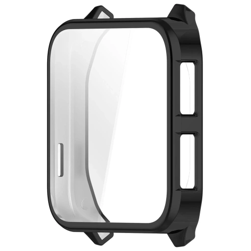 Czarne etui Bizon Case Watch Felipe na nadgarstku, idealnie dopasowane do Garmin Venu X1