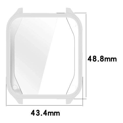 Srebrne etui z osłoną ekranu, prezentujące elegancki design.